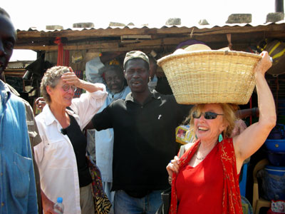 Vijali in Ziguinchor, Senegal preparing for the pirogue journey with Catherine 