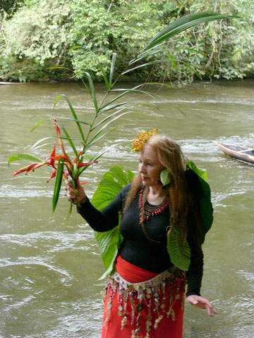 Vijali wearing the International Peace Belt for ceremony 